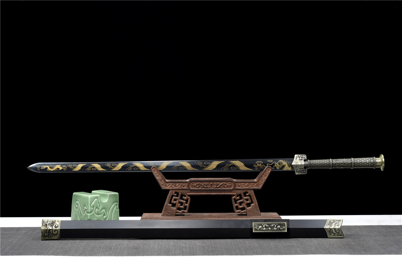 金属鞘云龙发黑汉剑|汉剑|碳钢|金属鞘金属柄,汉剑,中国宝剑,龙泉剑,汉剑图片