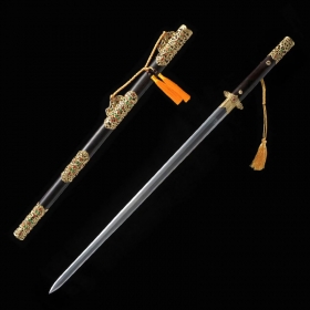 精装八面唐剑|百炼花纹钢|龙泉刀剑